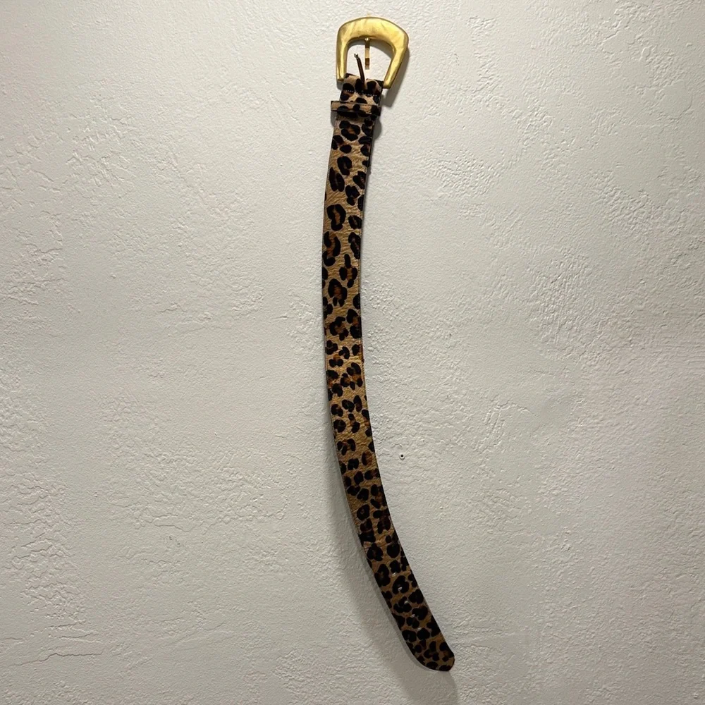 Nava/New York Leopard‎ Belt/Brass Buckle